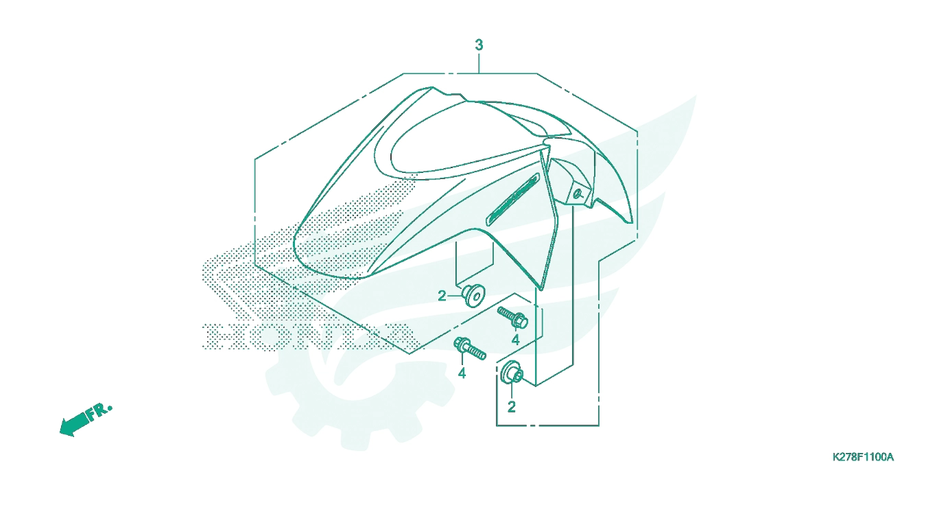 BỘ PHỤ TÙNG F - 11 CATALOGUE CHẮN BÙN TRƯỚC HONDA AIR BLADE 125 K27G