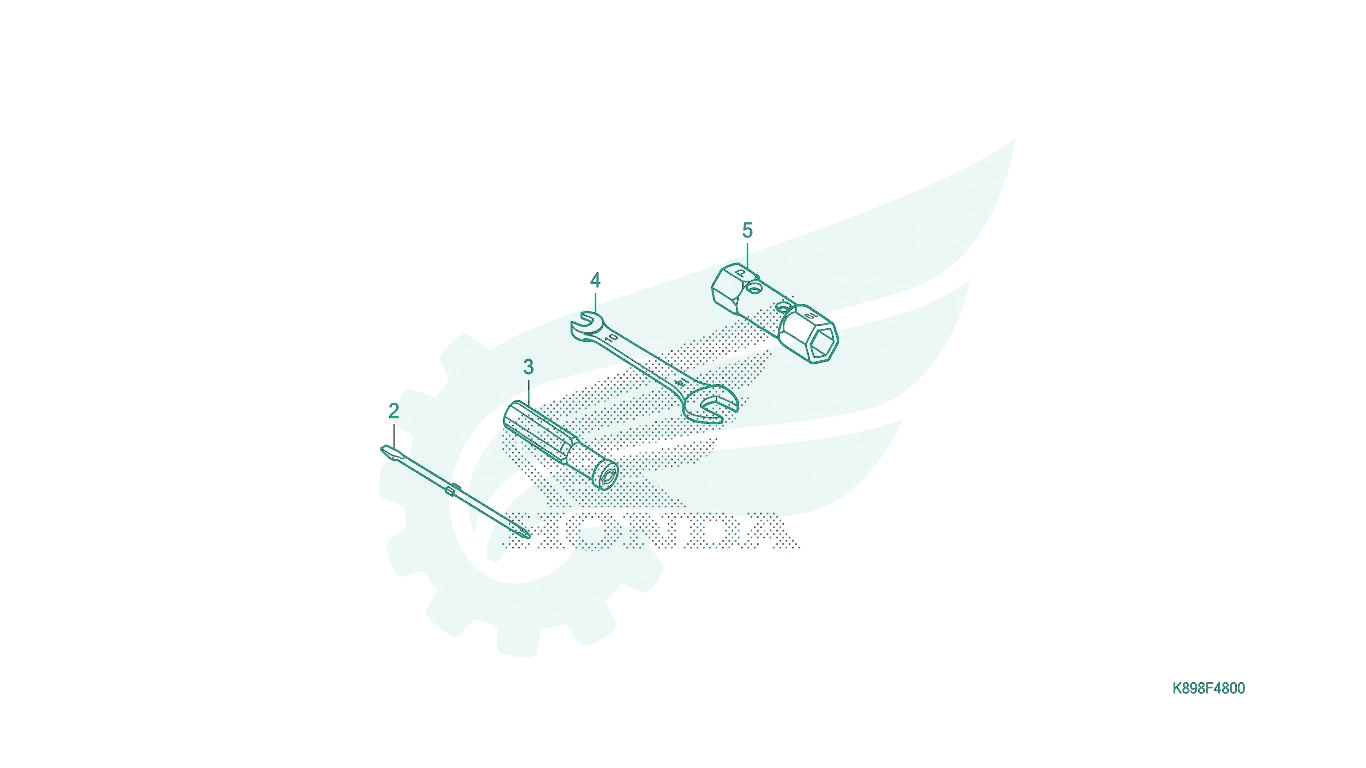 Sơ đồ phụ tùng Honda - BỘ PHỤ TÙNG F - 48 CATALOGUE DỤNG CỤ HONDA WAVE ALPHA 110
