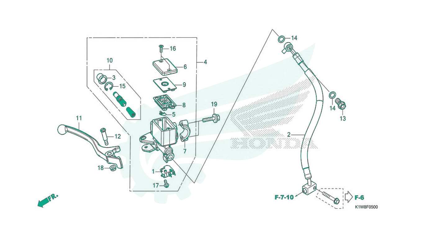 BỘ PHỤ TÙNG F - 5 CATALOGUE XY LANH CHÍNH PHANH TRƯỚC HONDA SH 350 (2021)