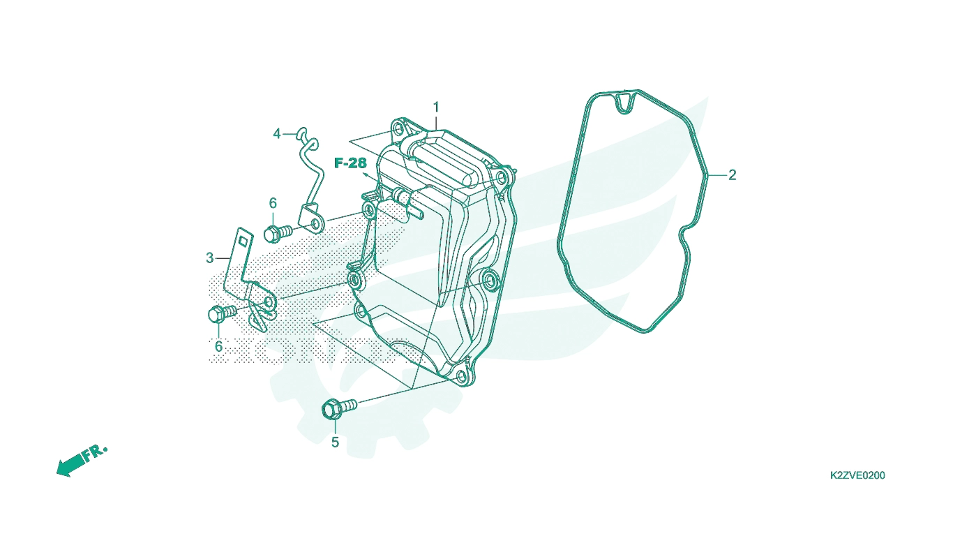 BỘ PHỤ TÙNG E - 2 CATALOGUE ỐP ĐẦU QUY LÁT HONDA AIR BLADE 125 / AIR BLADE 160 K2Z K3A (2023+)