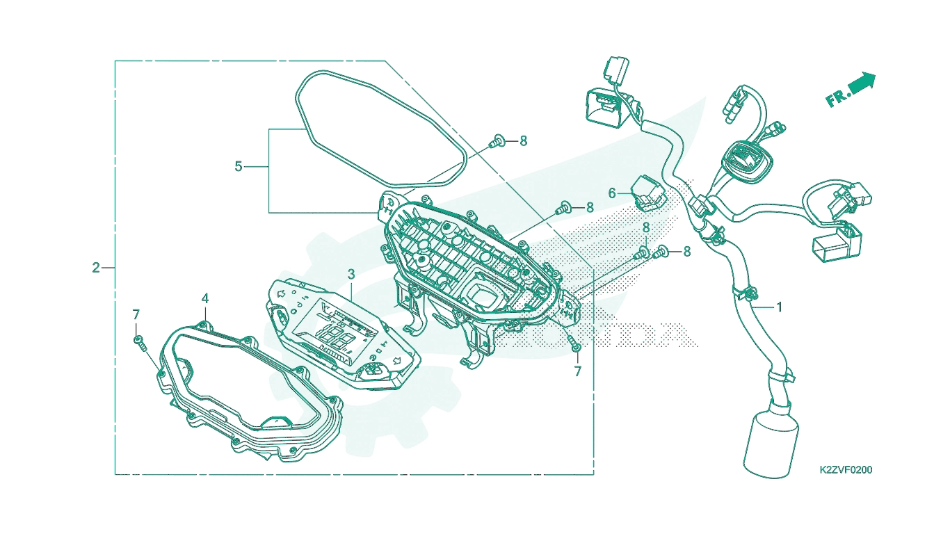 BỘ PHỤ TÙNG F - 2 CATALOGUE ĐỒNG HỒ HONDA AIR BLADE 125 / AIR BLADE 160 K2Z K3A (2023+)