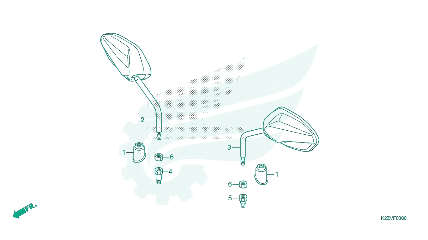 BỘ PHỤ TÙNG F - 3 CATALOGUE GƯƠNG HONDA AIR BLADE 125 / AIR BLADE 160 K2Z K3A (2023+)