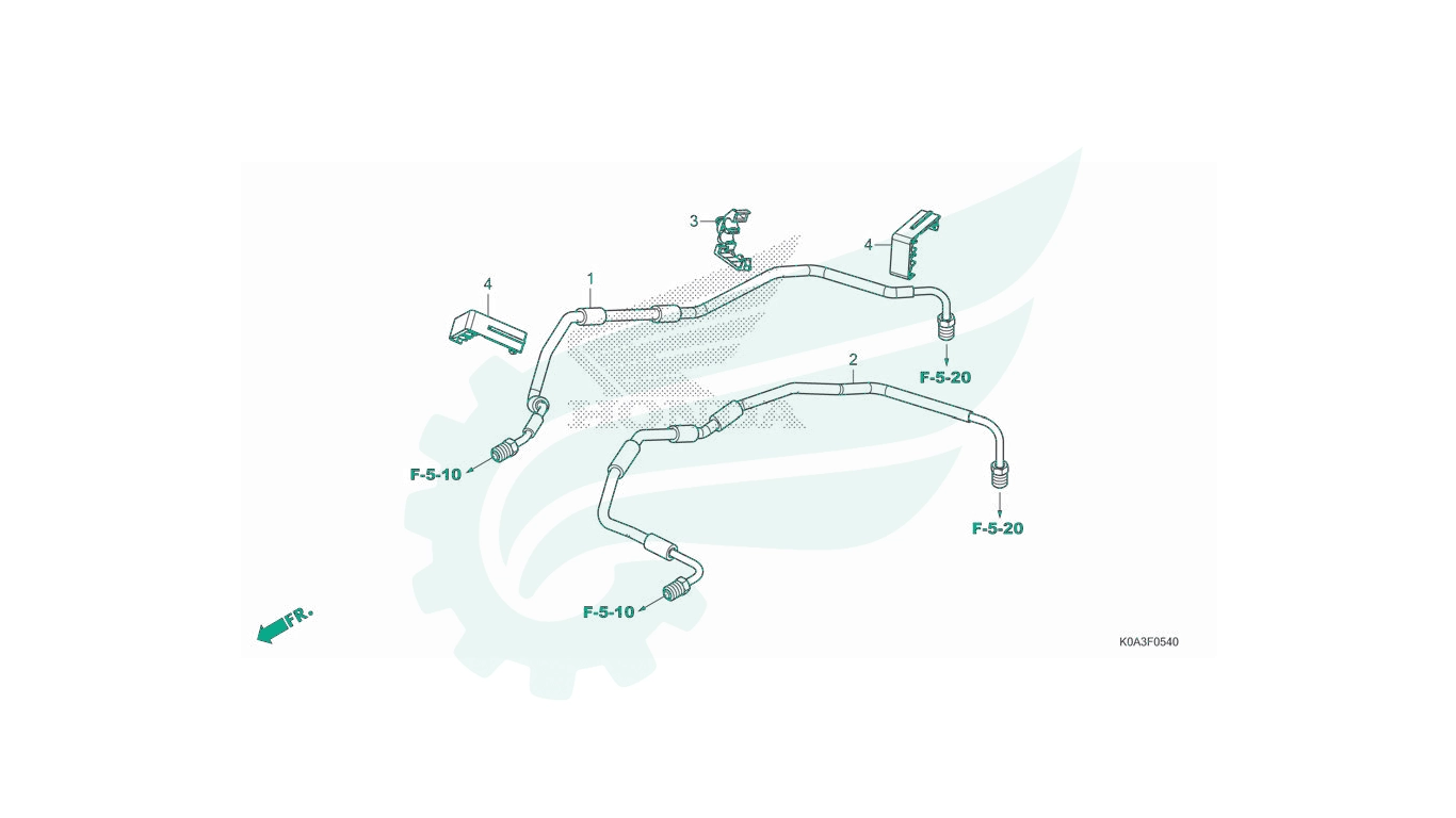 Sơ đồ phụ tùng Honda - BỘ PHỤ TÙNG F - 5 - 40 CATALOGUE ỐNG PHANH TRƯỚC HONDA CB300R (2019+)