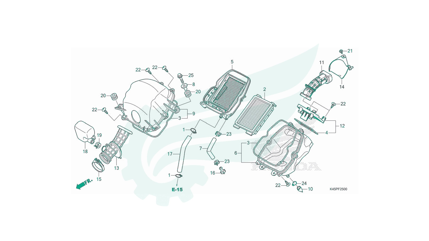 BỘ PHỤ TÙNG F - 25 CATALOGUE LỌC GIÓ HONDA CBR150R (2021)