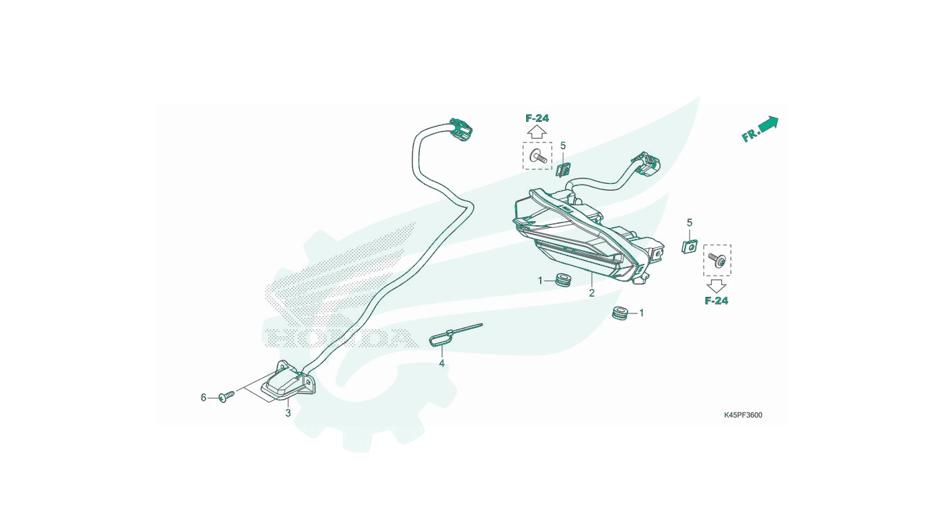 BỘ PHỤ TÙNG F - 36 CATALOGUE ĐÈN HẬU / ĐÈN SOI BIỂN SỐ HONDA CBR150R (2021)