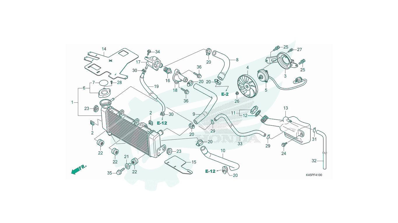 BỘ PHỤ TÙNG F - 41 CATALOGUE KÉT TẢN NHIỆT HONDA CBR150R (2021)