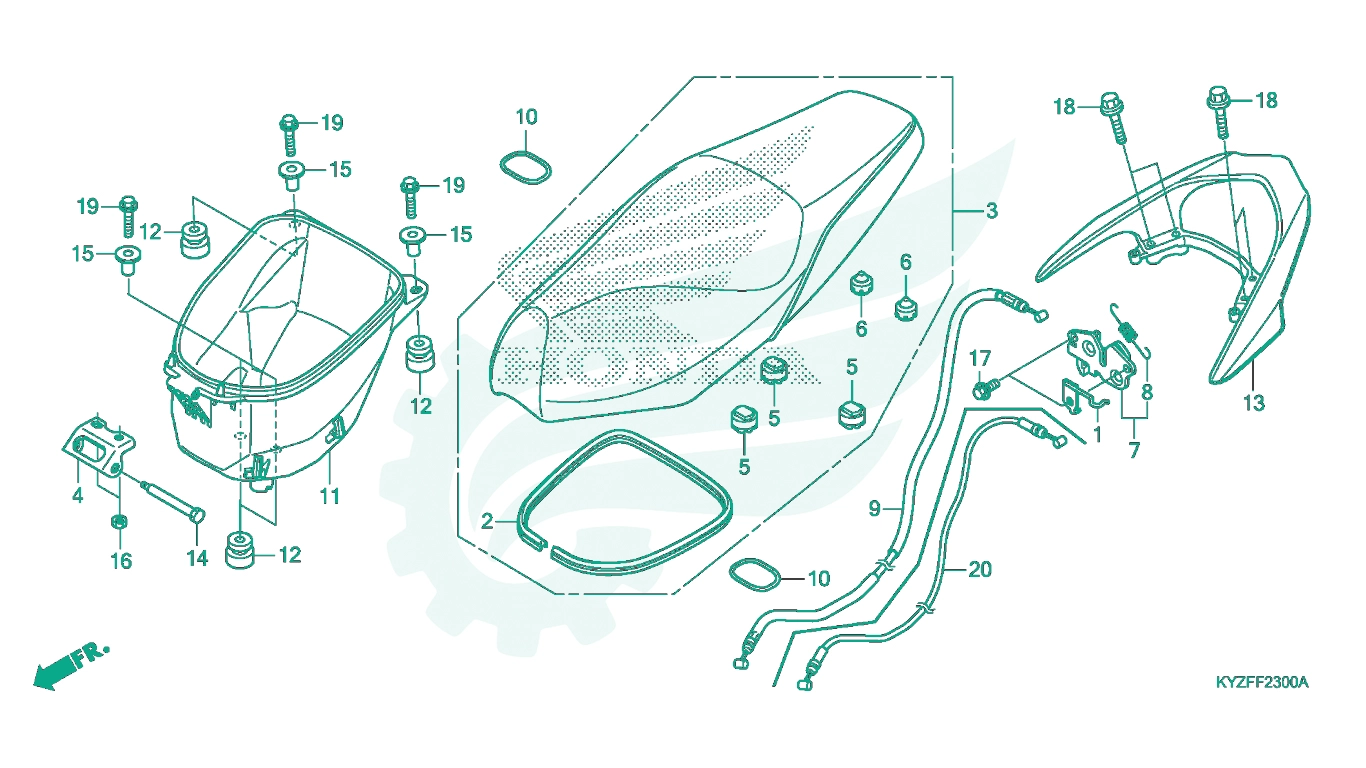 BỘ PHỤ TÙNG F - 23 CATALOGUE YÊN XE HONDA FUTURE 125 (2015+)