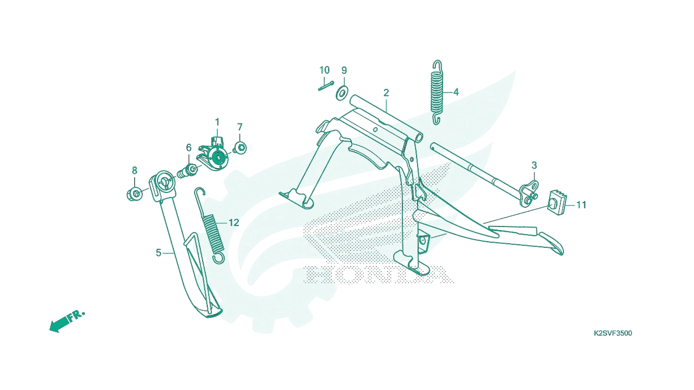 BỘ PHỤ TÙNG F - 35 CATALOGUE CHÂN CHỐNG HONDA VARIO 160 (2023)