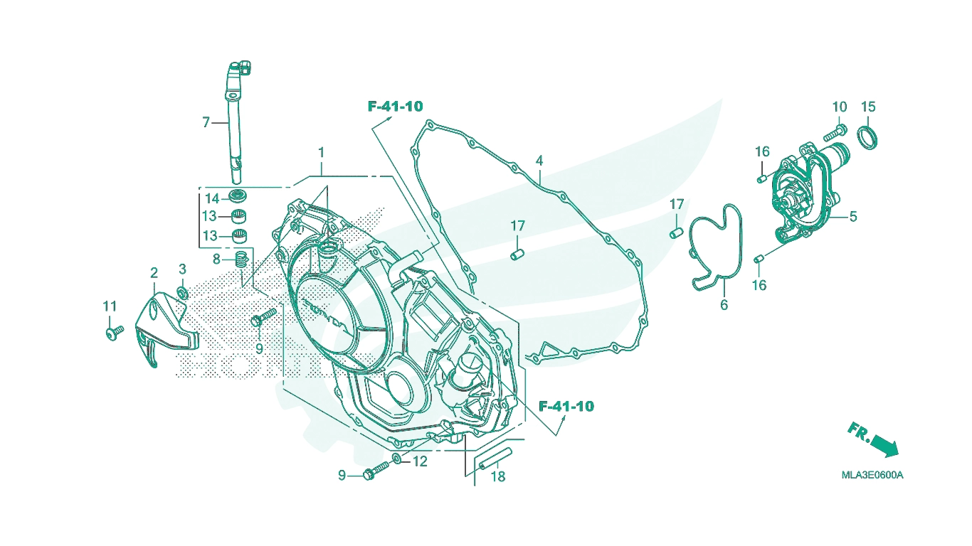 BỘ PHỤ TÙNG E - 6 CATALOGUE NẮP LỐC MÁY BÊN PHẢI (CMX1100A) HONDA REBEL 1100 (2022)