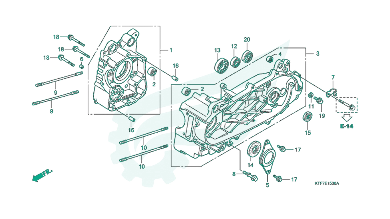 BỘ PHỤ TÙNG E - 15 CATALOGUE CÁCTE MÁY HONDA SH 125 VÀ 150 ITALIA (2005 - 2008)