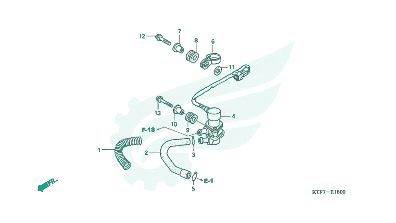 BỘ PHỤ TÙNG E - 18 CATALOGUE VAN ĐIỆN TỪ HONDA SH 125 VÀ 150 ITALIA (2005 - 2008)