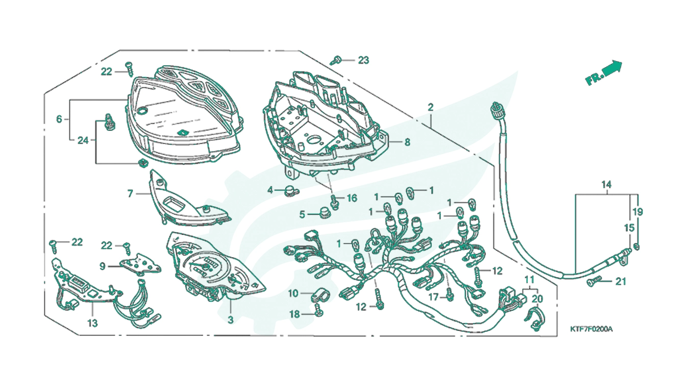 BỘ PHỤ TÙNG F - 2 CATALOGUE ĐỒNG HỒ CONTERMET HONDA SH 125 VÀ 150 ITALIA (2005 - 2008)