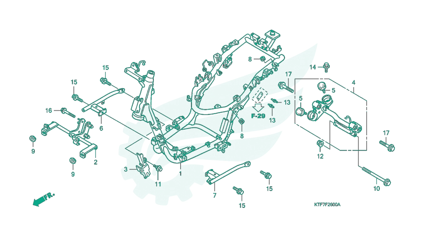 BỘ PHỤ TÙNG F - 26 CATALOGUE SƯỜN XE HONDA SH 125 VÀ 150 ITALIA (2005 - 2008)