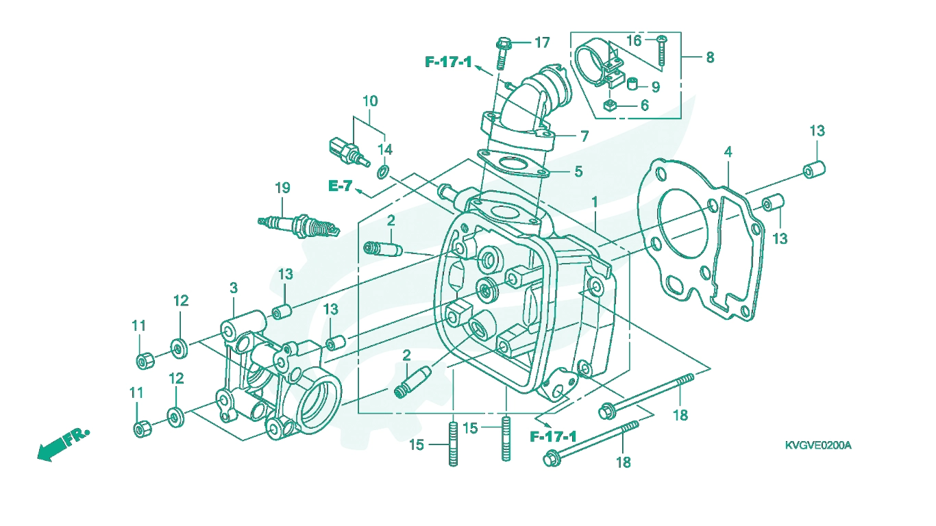 BỘ PHỤ TÙNG E - 2 CATALOGUE ĐẦU QUY LÁT (ANC1107 / 8) HONDA AIR BLADE 110 (03 / 2007 - 12 / 2012)