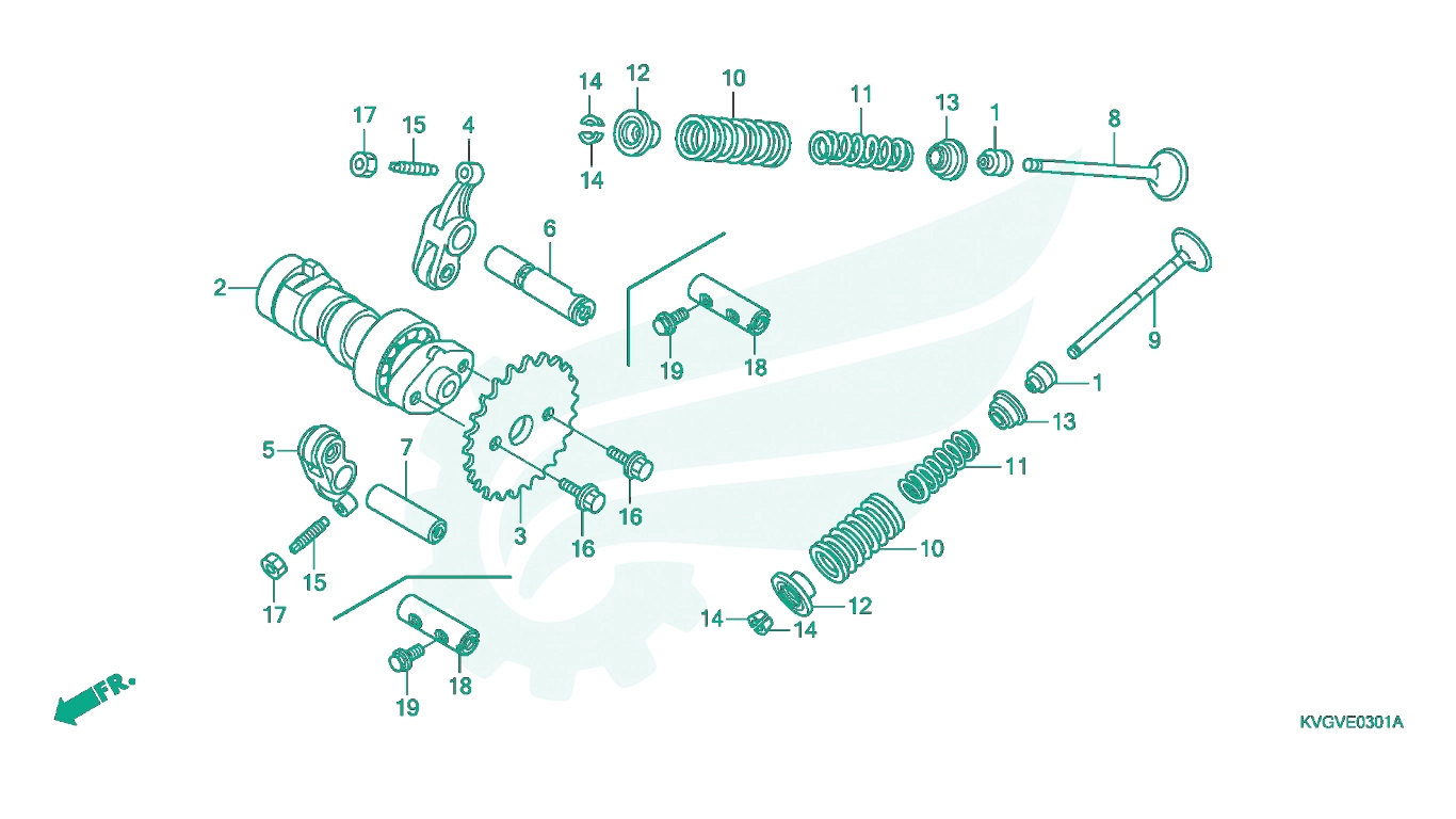 BỘ PHỤ TÙNG E - 3 - 1 CATALOGUE TRỤC CAM / XU PÁP (ANC110A,ACA110A / B) HONDA AIR BLADE 110 (03 / 2007 - 12 / 2012)