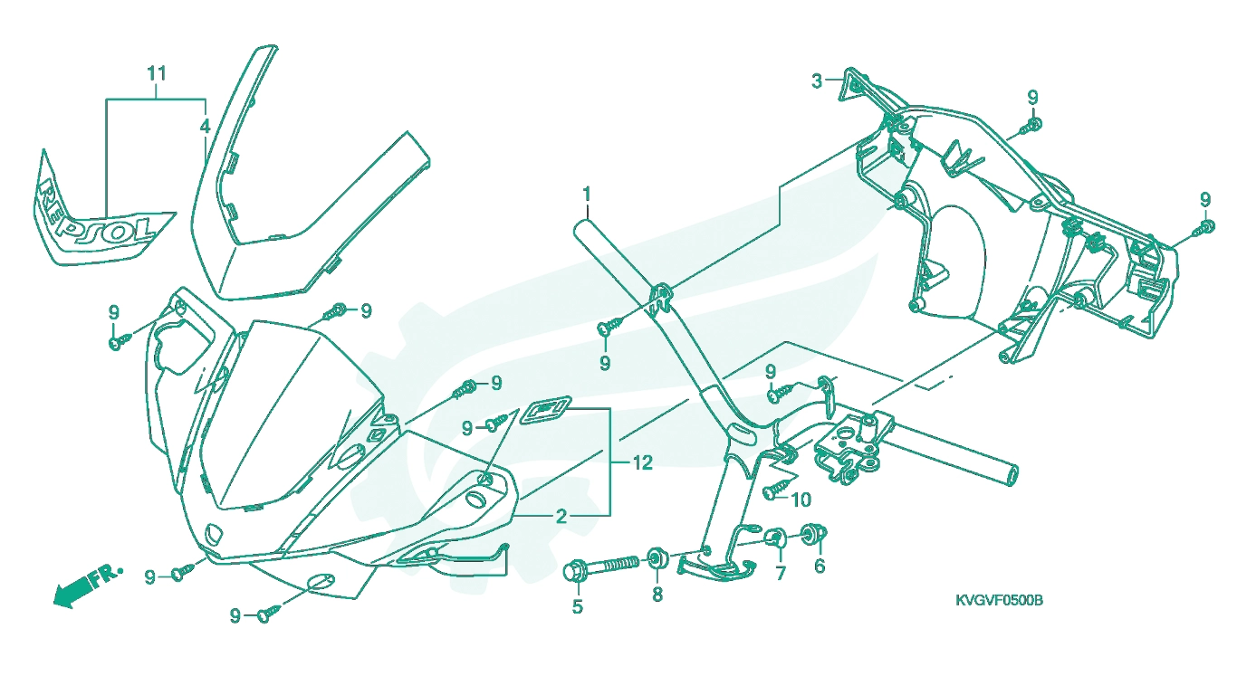 BỘ PHỤ TÙNG F - 5 CATALOGUE ỐP TAY LÁI / ỐNG TAY LÁI (ANC1107 / 8 / A,ACA110A) HONDA AIR BLADE 110 (03 / 2007 - 12 / 2012)