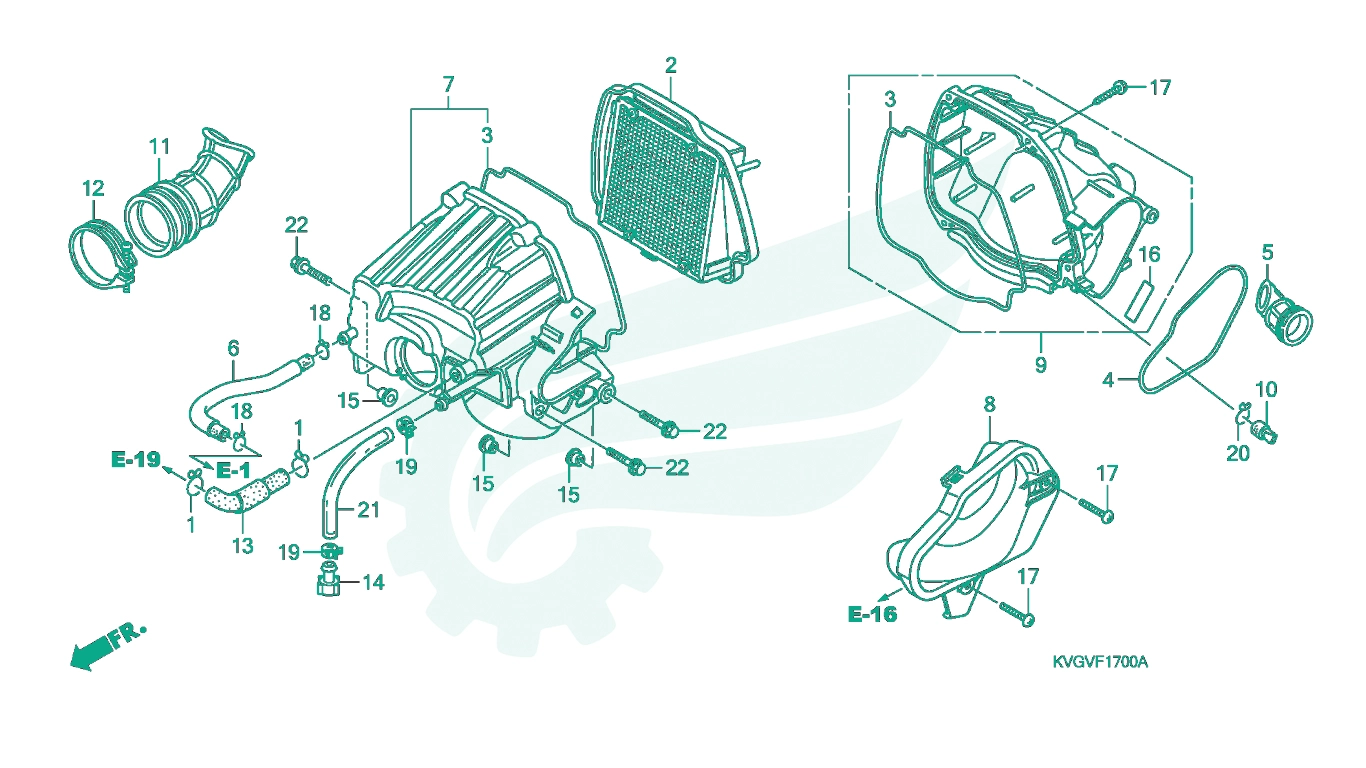 BỘ PHỤ TÙNG F - 17 CATALOGUE LỌC GIÓ (ANC1107 / 8) HONDA AIR BLADE 110 (03 / 2007 - 12 / 2012)