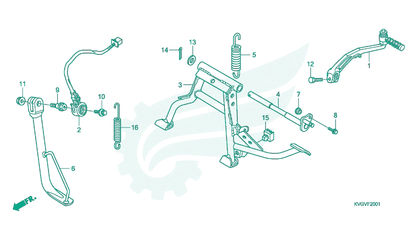 BỘ PHỤ TÙNG F - 20 - 1 CATALOGUE CHÂN CHỐNG / CẦN KHỞI ĐỘNG (ANC110A,ACA110A / B) HONDA AIR BLADE 110 (03 / 2007 - 12 / 2012)