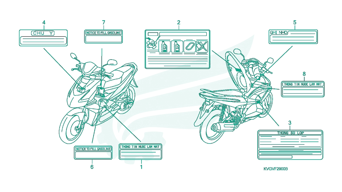 BỘ PHỤ TÙNG F - 29 CATALOGUE NHÃN HƯỚNG DẪN (ANC1107 / 8 / A,ACA110A) HONDA AIR BLADE 110 (03 / 2007 - 12 / 2012)
