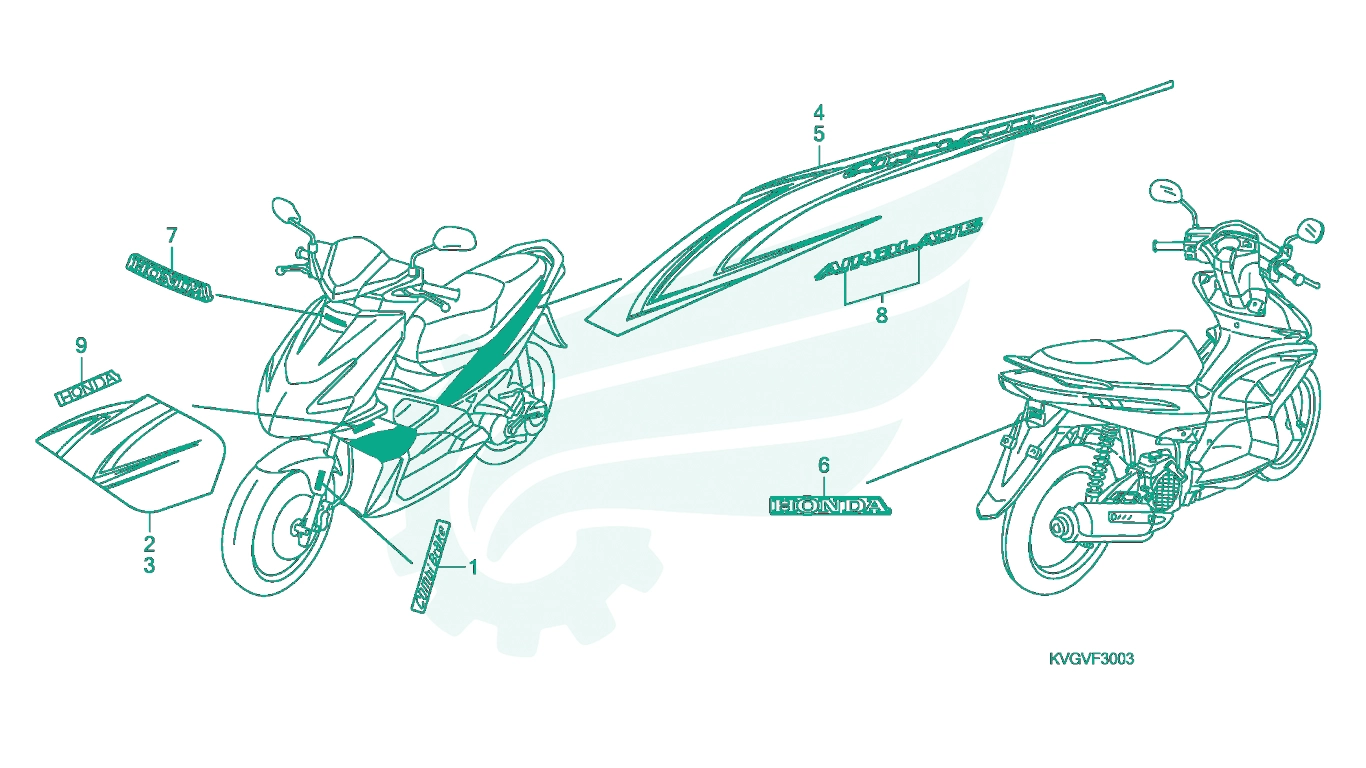 BỘ PHỤ TÙNG F - 30 - 3 CATALOGUE TEM MÁC XE (ANC110ACV8 - 2V HONDA AIR BLADE 110 (03 / 2007 - 12 / 2012)
