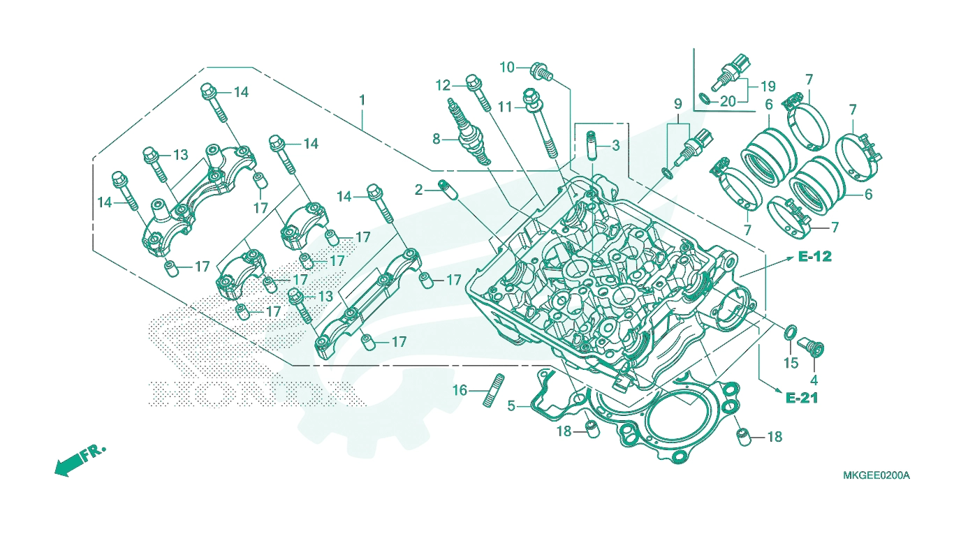 BỘ PHỤ TÙNG E - 2 CATALOGUE ĐẦU XY LANH HONDA REBEL 500 (2023)