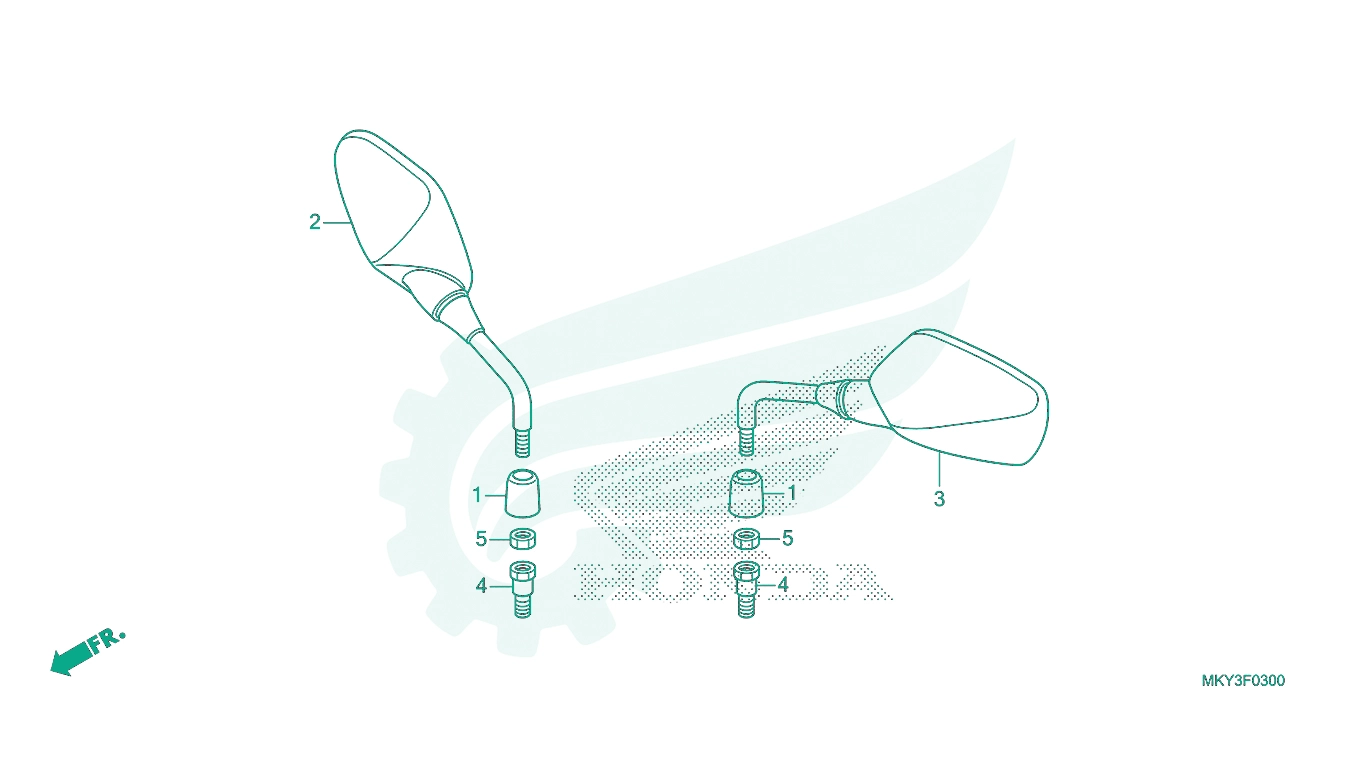 BỘ PHỤ TÙNG F - 3 CATALOGUE GƯƠNG CHIẾU HẬU (CB650RA) HONDA CBR650R 2019