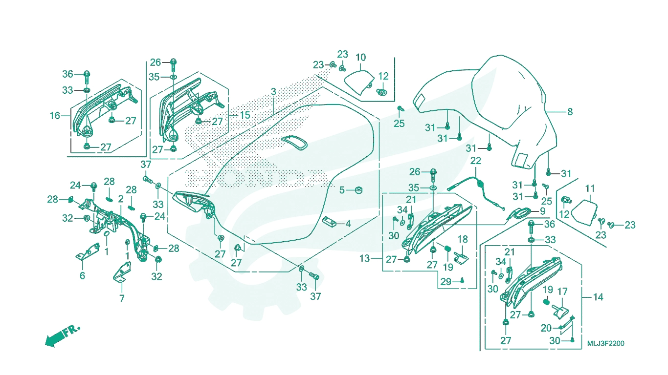 BỘ PHỤ TÙNG F - 22 CATALOGUE YÊN XE HONDA GOLDWING 2023