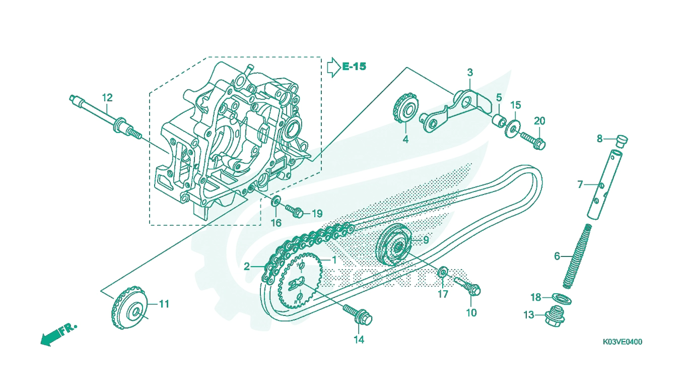 BỘ PHỤ TÙNG E - 4 CATALOGUE BỘ TĂNG CAM CAM HONDA WAVE 110 K03V (2014)
