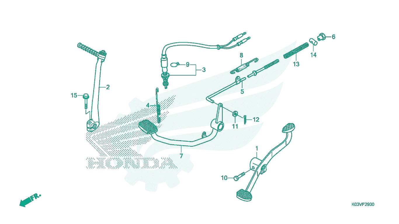 BỘ PHỤ TÙNG F - 29 CATALOGUE BÀN ĐẠP / CẦN ĐẠP KHỞI ĐỘNG HONDA WAVE 110 K03V (2014)