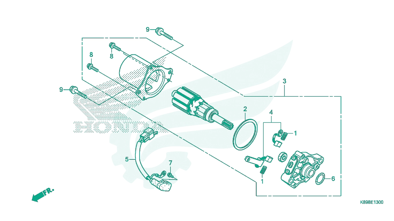 BỘ PHỤ TÙNG E - 13 CATALOGUE MÔ - TƠ ĐỀ HONDA WAVE 110 K89 (2017)