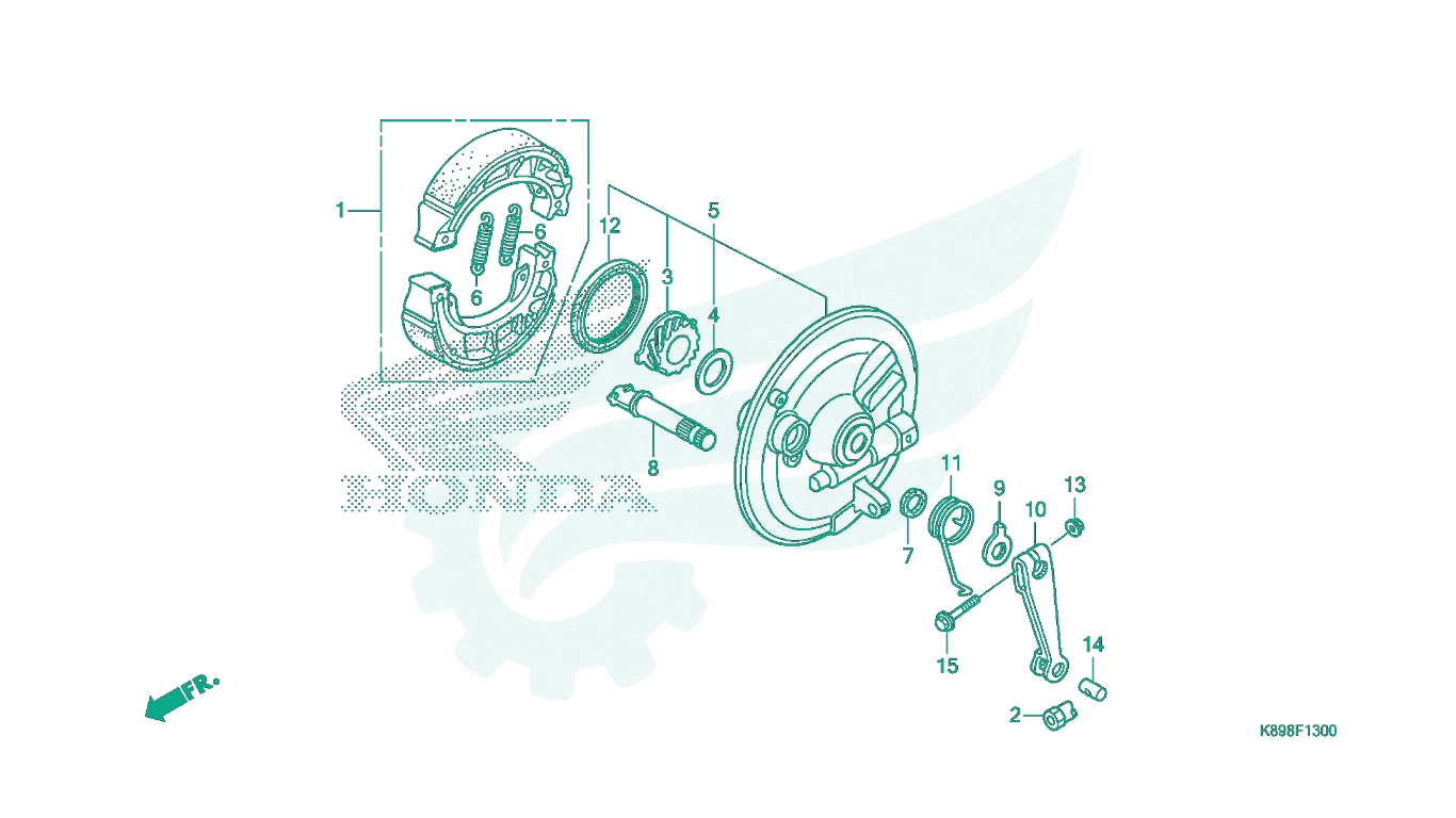 BỘ PHỤ TÙNG F - 13 CATALOGUE CỤM THẮNG TRƯỚC (PHANH ĐÙM) HONDA WAVE 110 K89 (2017)