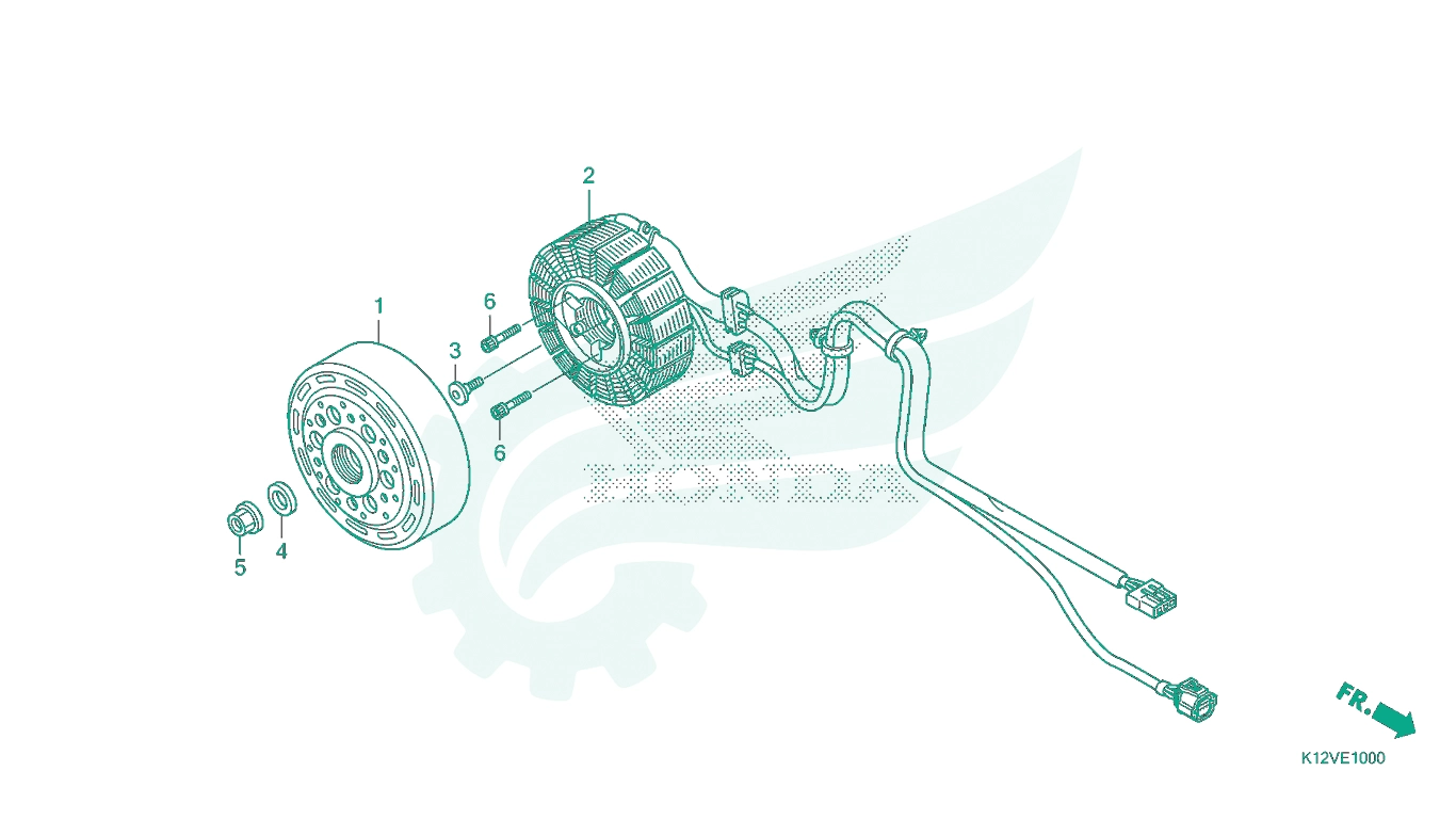 BỘ PHỤ TÙNG E - 9 CATALOGUE BƠM DUNG DỊCH LÀM MÁT HONDA LEAD 125 K12 (2019+)