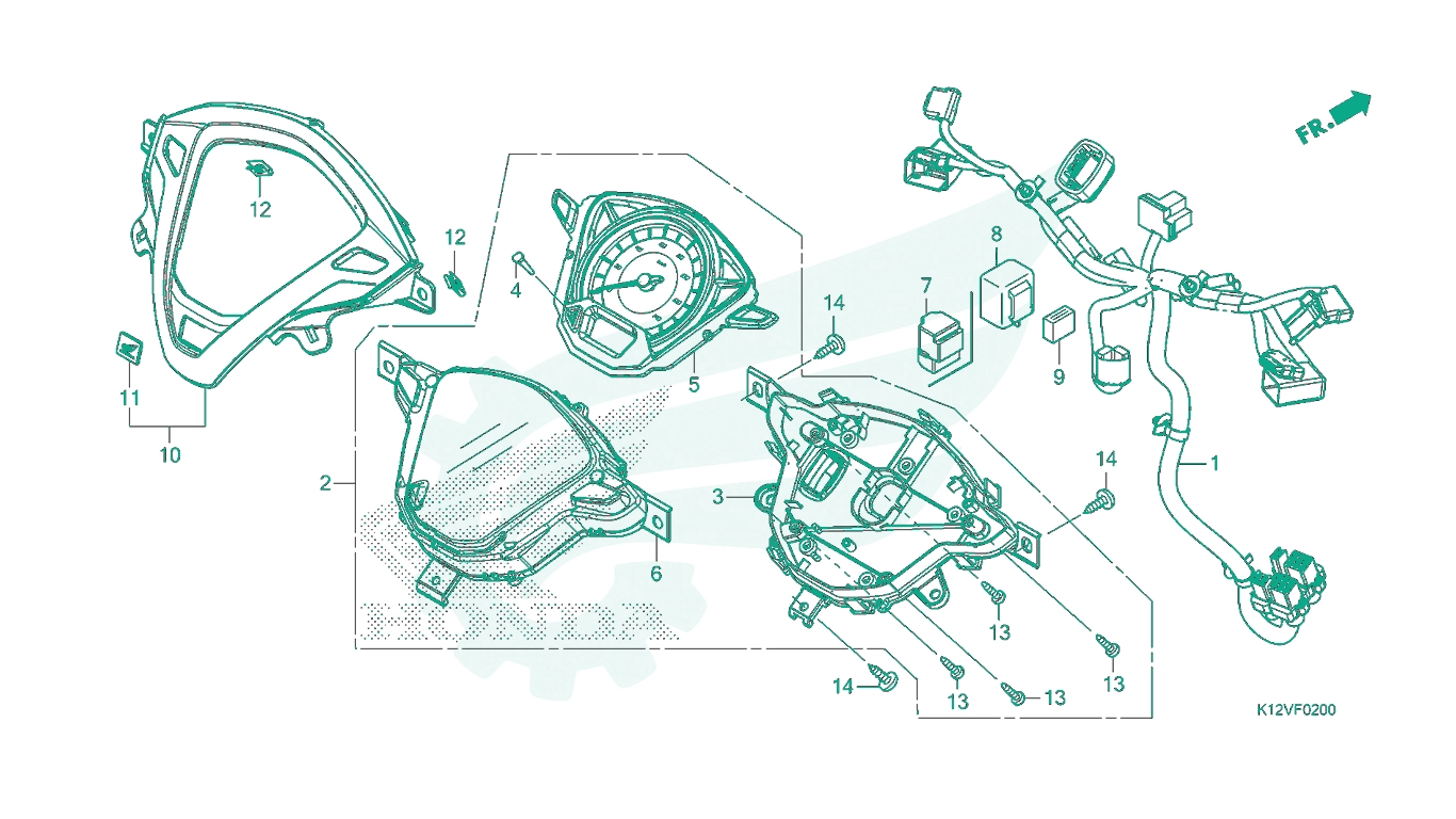 BỘ PHỤ TÙNG F - 2 CATALOGUE ĐỒNG HỒ HONDA LEAD 125 K12 (2019+)