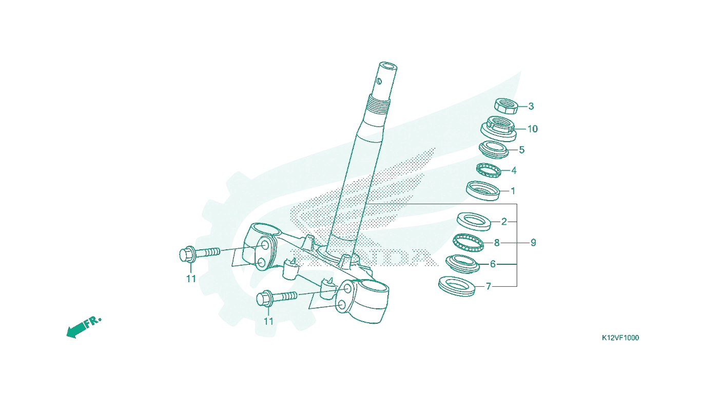 BỘ PHỤ TÙNG F - 10 CATALOGUE CỔ LÁI HONDA LEAD 125 K12 (2019+)