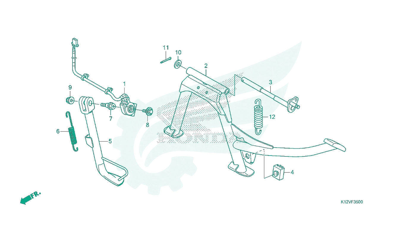 BỘ PHỤ TÙNG F - 35 CATALOGUE CHÂN CHỐNG HONDA LEAD 125 K12 (2019+)