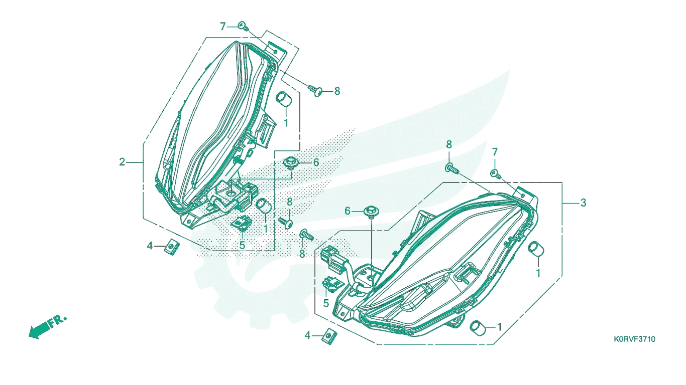 BỘ PHỤ TÙNG F - 37 - 10 CATALOGUE ĐÈN BÁO RẼ TRƯỚC HONDA SH 125 / SH 160 (2023)