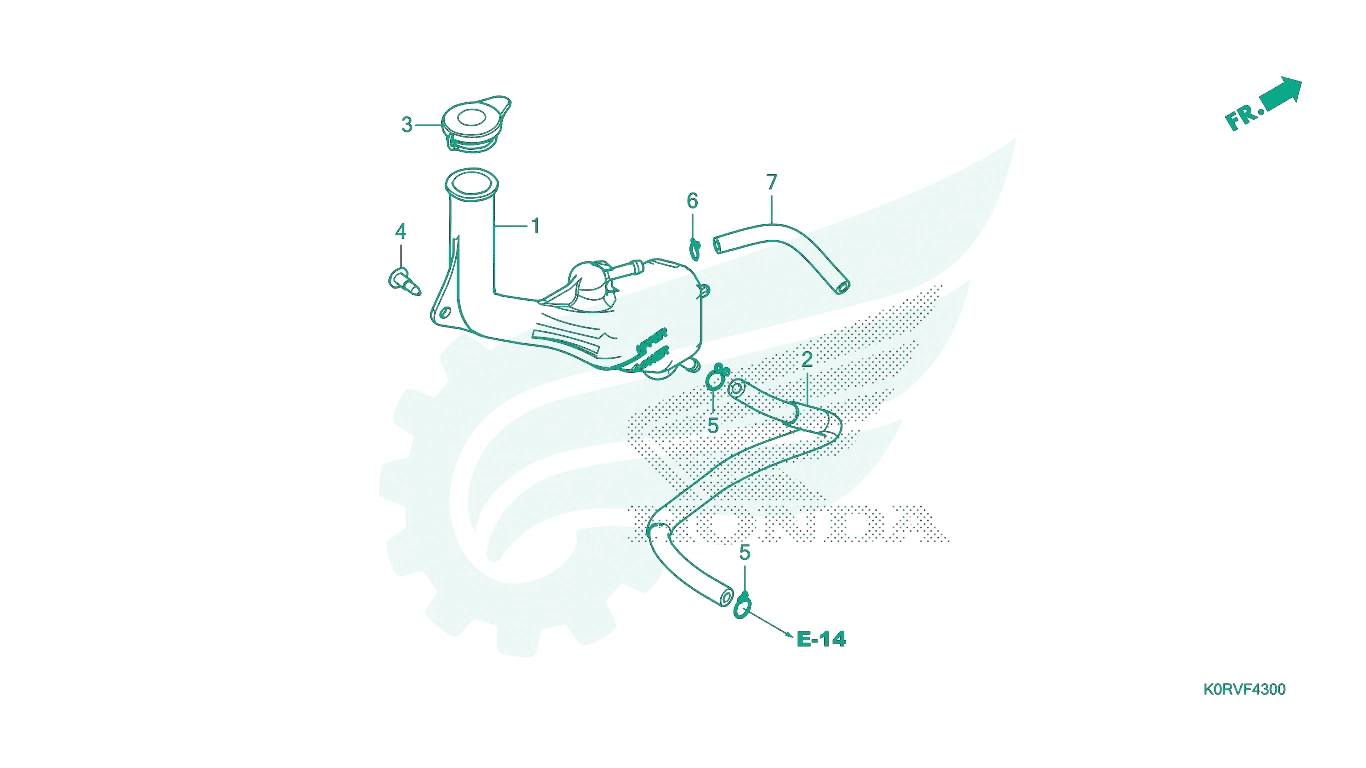 BỘ PHỤ TÙNG F - 43 CATALOGUE BÌNH DỰ TRỮ HONDA SH 125 / SH 160 (2023)