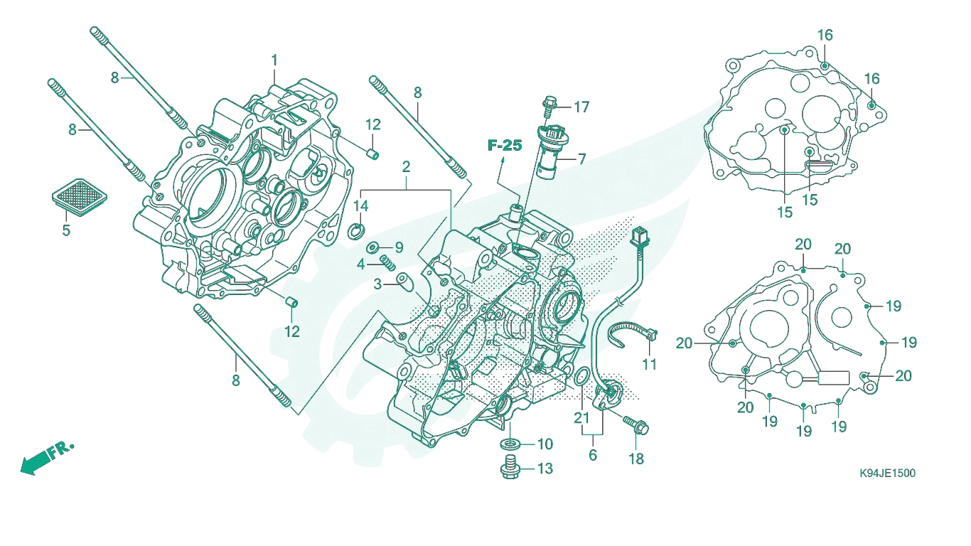BỘ PHỤ TÙNG E - 15 CATALOGUE VÁCH MÁY HONDA CB150R (2022)