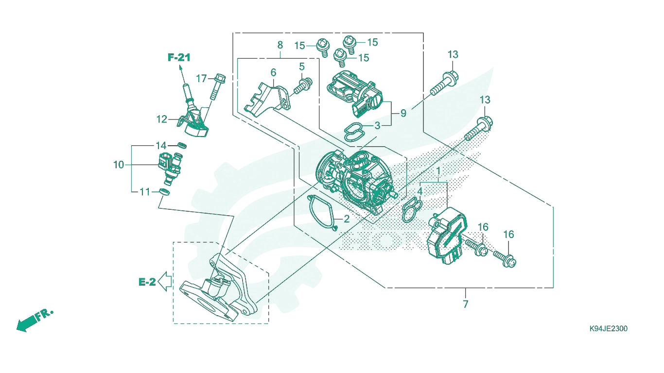 BỘ PHỤ TÙNG E - 23 CATALOGUE BỘ HỌNG GA HONDA CB150R (2022)
