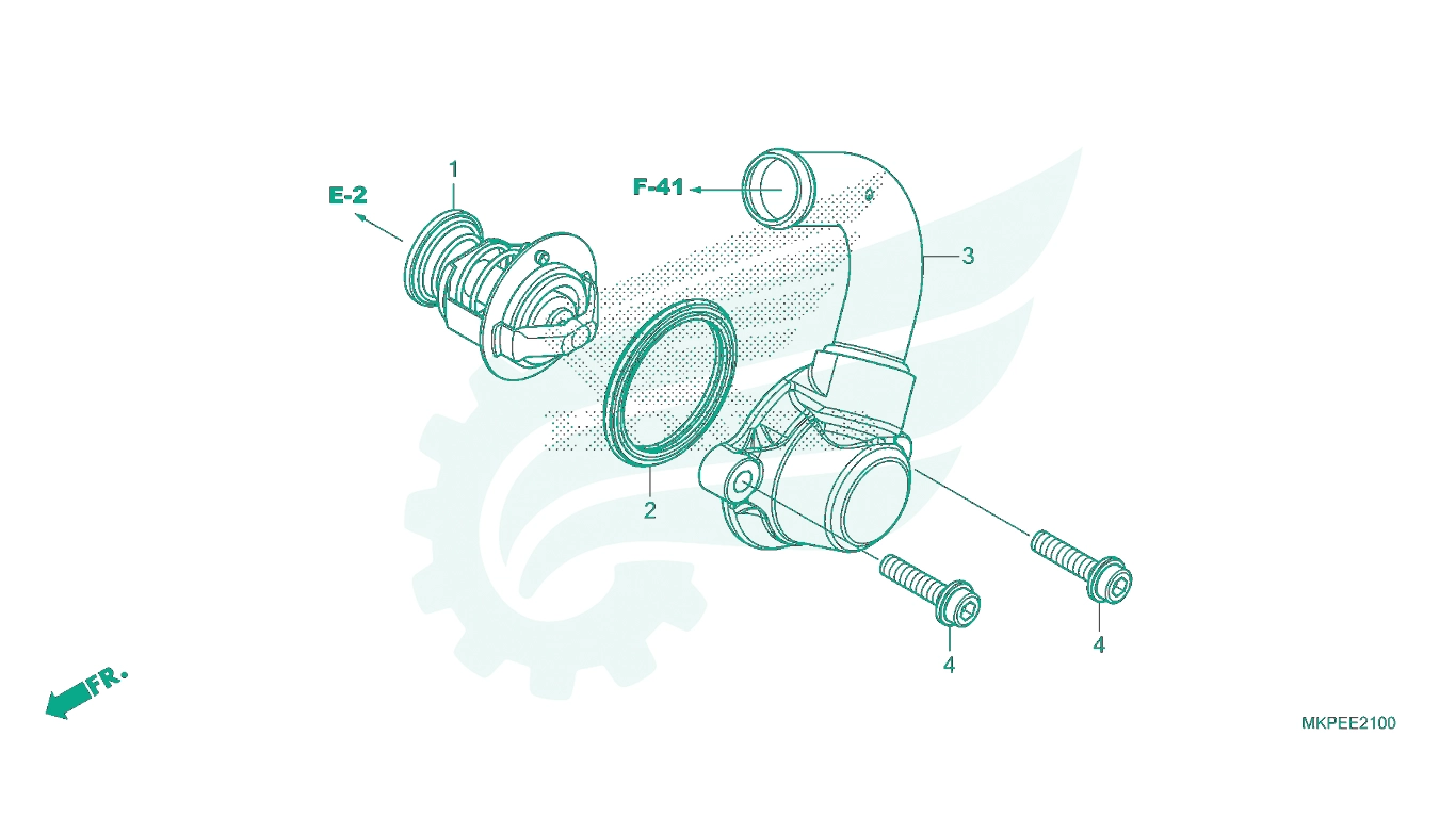 BỘ PHỤ TÙNG E - 21 CATALOGUE VAN NHIỆT (THERMOSTAT) HONDA CB500F (2021+)