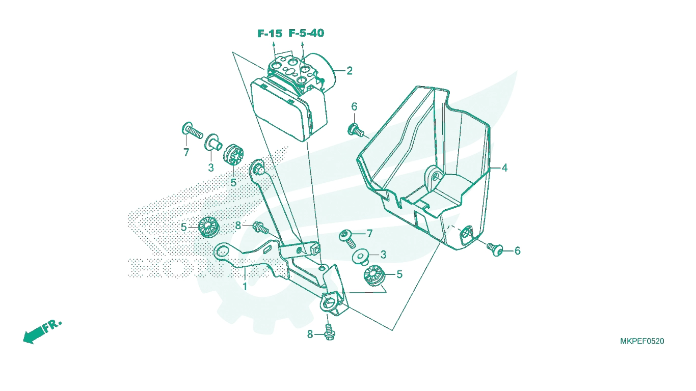 BỘ PHỤ TÙNG F - 5 - 20 CATALOGUE CỤM MÔ - ĐUN ABS HONDA CB500F (2021+)