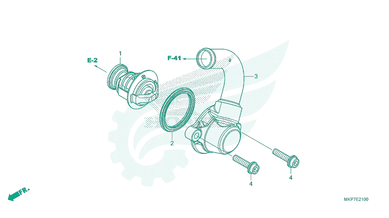 BỘ PHỤ TÙNG E - 21 CATALOGUE VAN NHIỆT (THERMOSTAT) HONDA CB500X (2021+)