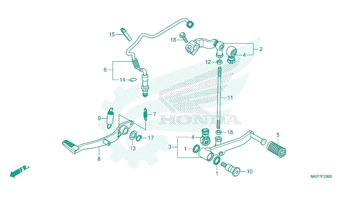 BỘ PHỤ TÙNG F - 29 CATALOGUE BÀN ĐẠP HONDA CB500X (2021+)