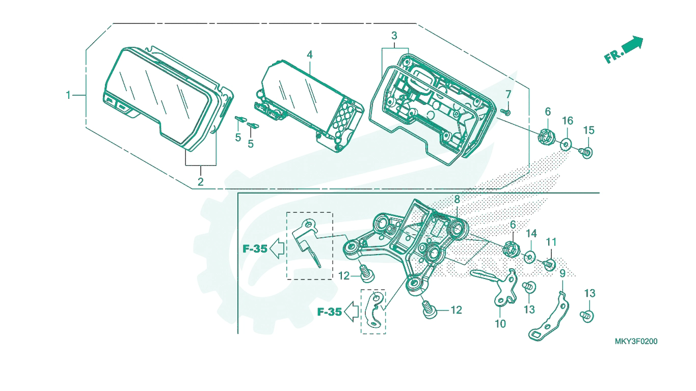 BỘ PHỤ TÙNG F - 2 CATALOGUE ĐỒNG HỒ CONTERMET HONDA CB650R (2021)
