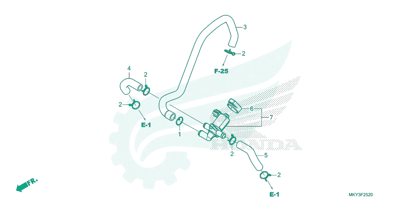 BỘ PHỤ TÙNG F - 25 - 20 CATALOGUE VAN ĐIỀU KHIỂN BƠM KHÍ PHỤ HONDA CB650R (2021)