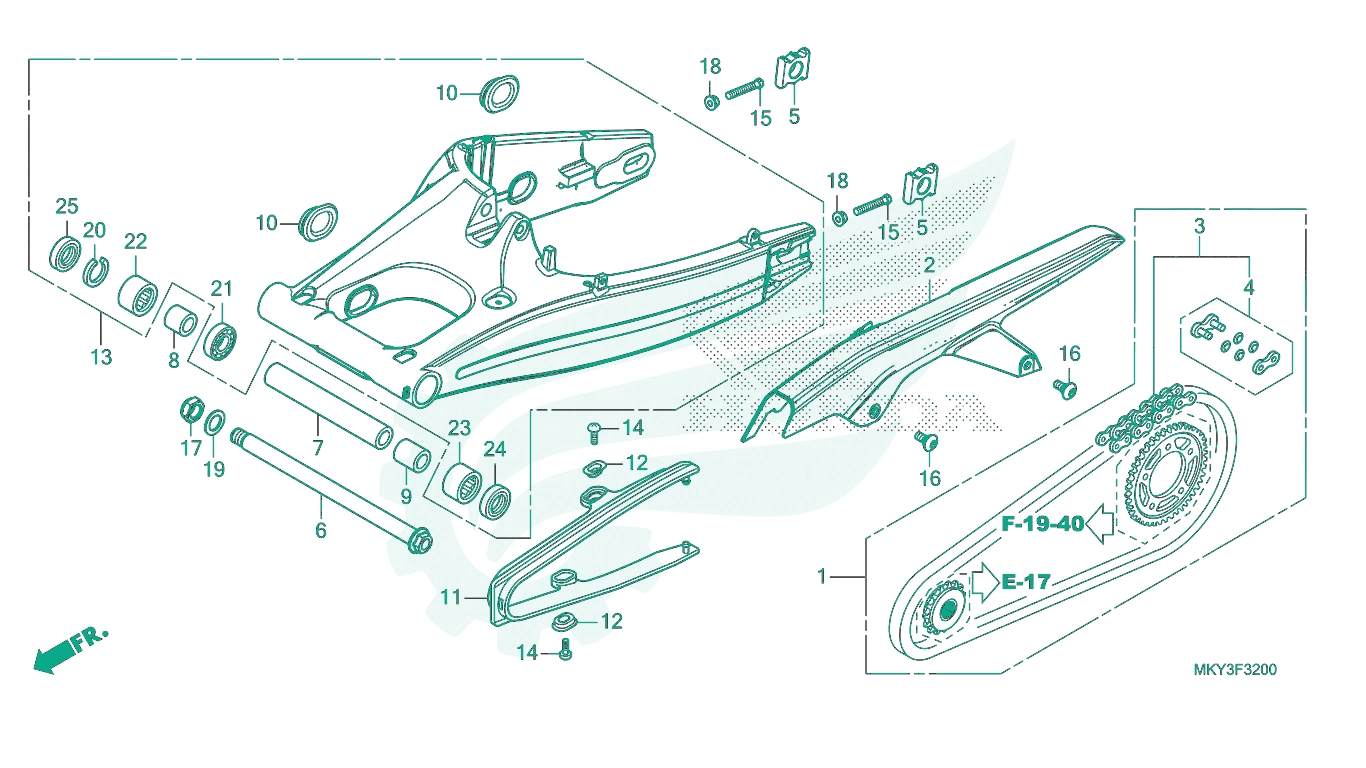 BỘ PHỤ TÙNG F - 32 CATALOGUE GẮP SAU HONDA CB650R (2021)