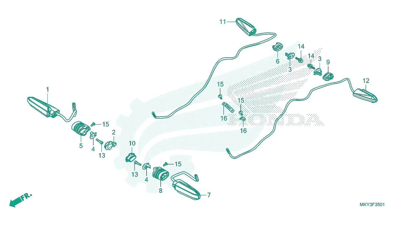 BỘ PHỤ TÙNG F - 35 - 1 CATALOGUE ĐÈN XI - NHAN (CBR650RA) HONDA CB650R (2021)
