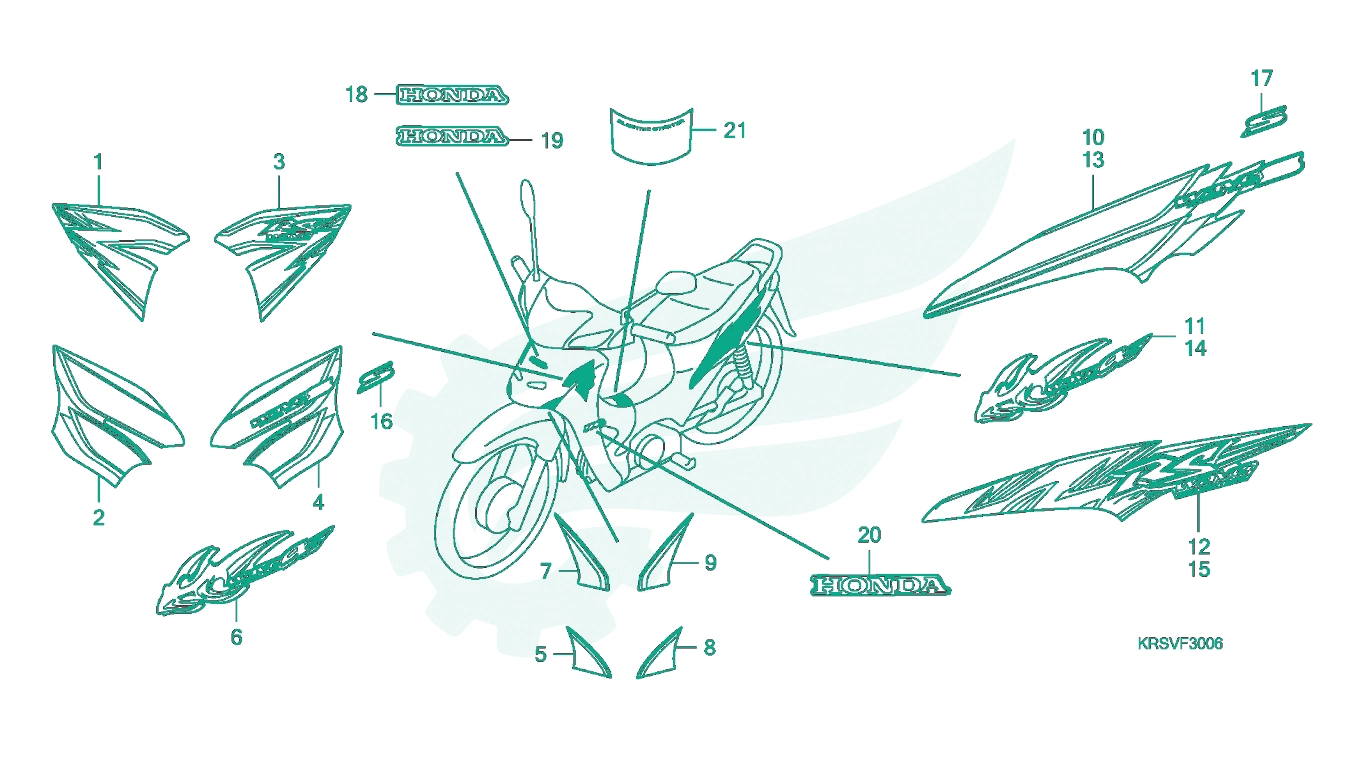 BỘ PHỤ TÙNG F - 30 - 6 CATALOGUE TEM MÁC XE (7) HONDA WAVE A / WAVE A+ / WAVE ZX / WAVE RSV / WAVE ALPHA / WAVE RS / WAVE S / WAVE 100S NHẬP