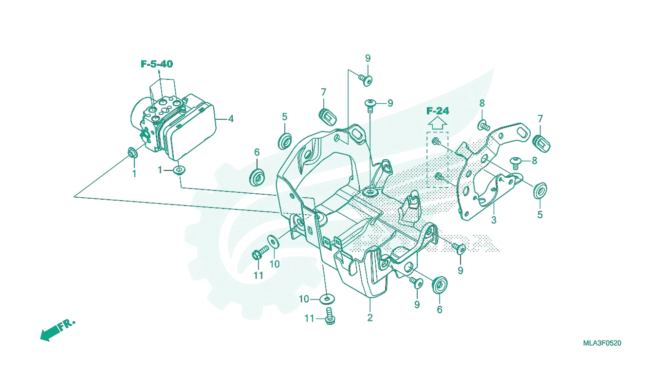 BỘ PHỤ TÙNG F - 5 - 20 CATALOGUE MÔ - ĐUN ABS HONDA REBEL 1100 (2023)