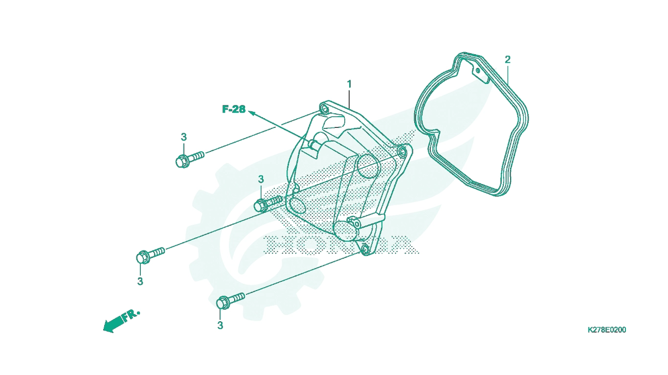 BỘ PHỤ TÙNG E - 2 CATALOGUE ỐP ĐẦU QUY LÁT HONDA AIR BLADE 125 (12 / 2012 - 11 / 2015)